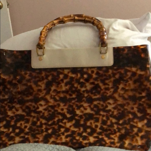 Monsac Lepoard Print Tote - Picture 2 of 5